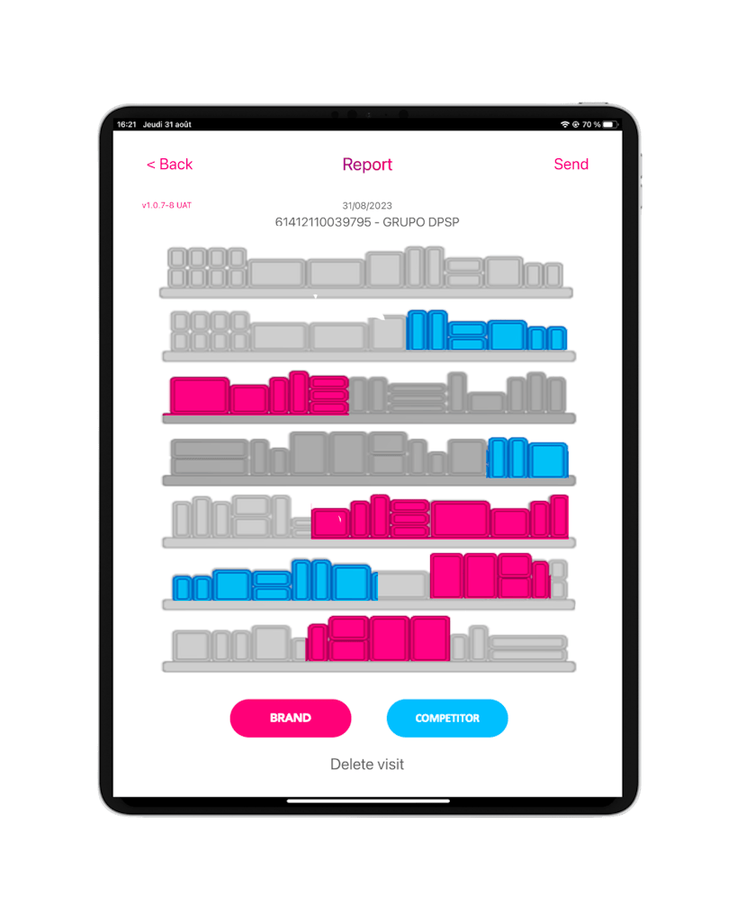 EasyPicky app showing brand and competitors products